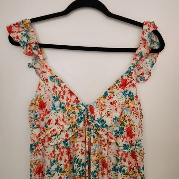 Kingston Grey Womens Juniors Floral Print Maxi Dress Size XL - Picture 3 of 10